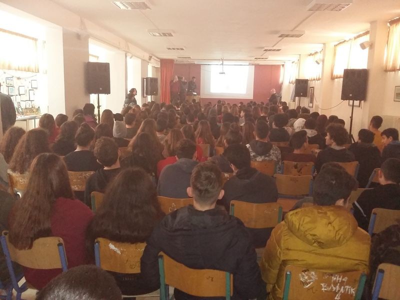 Visit and presentation to the students of the Secondary School of Gazi (19/02/2019, Heraklion)  