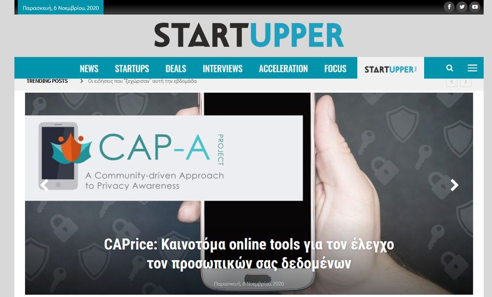 Interview of Ioannis Chrysakis regarding the official release of CAP-A tools (1/11/2020)  